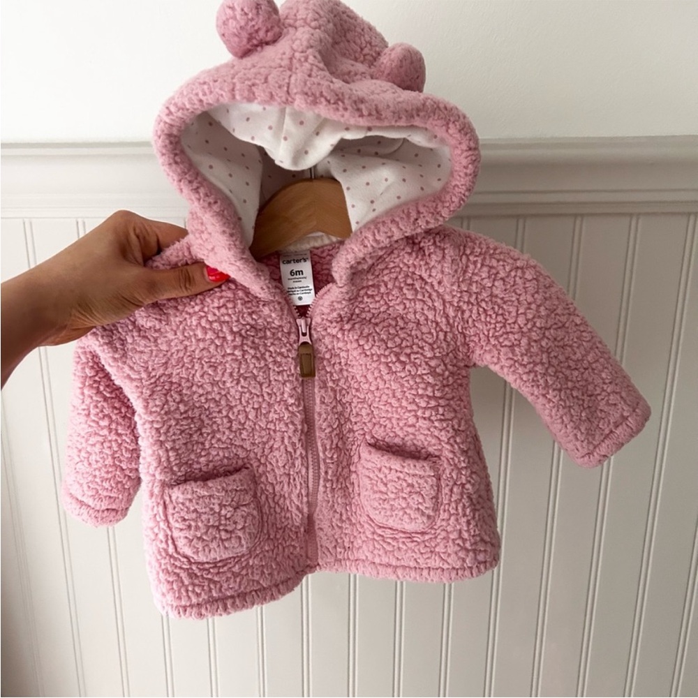 Carter's Pink Sherpa Puffer Jacket 6 Months
